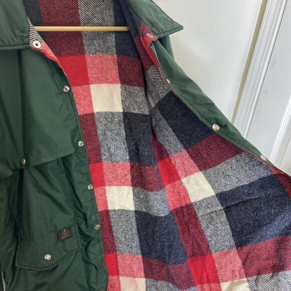 Thermo King Vintage Men M Hunting Jacket Plaid Wool Lined Nylon Shell - Picture 3 of 13